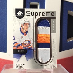 Mathew Barzal 2022-23 - Supreme Patches /15 Sp game Used Upper Deck